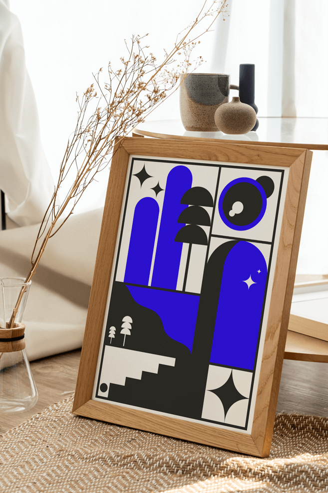 illustration minimaliste geometrique
