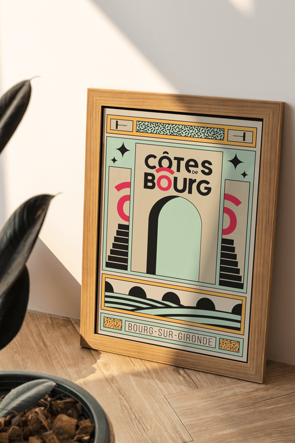 affiche bourg sur gironde, cote de bourg