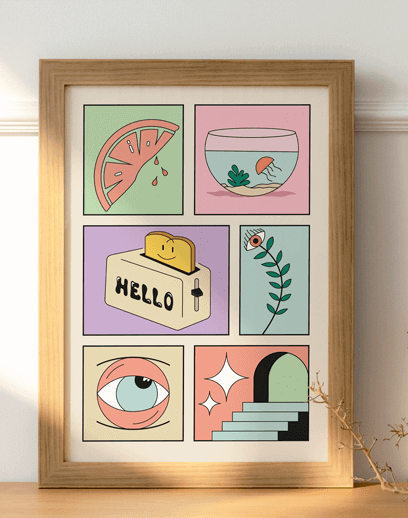 illustration hello morning