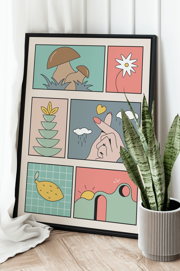 illustration composition décoration